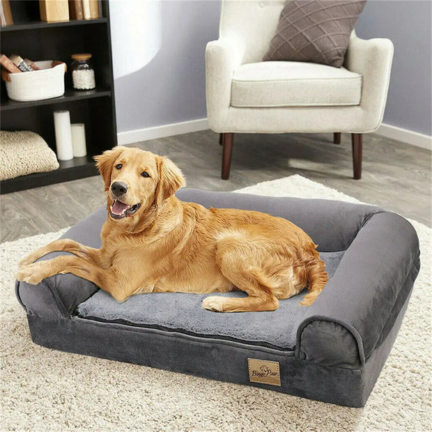XXL Orthopedic Dog Bed – Cozy Bolster with Washable Cover