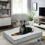 Orthopedic Calming Dog Bed – Gray, Multiple Sizes with Removable Cover