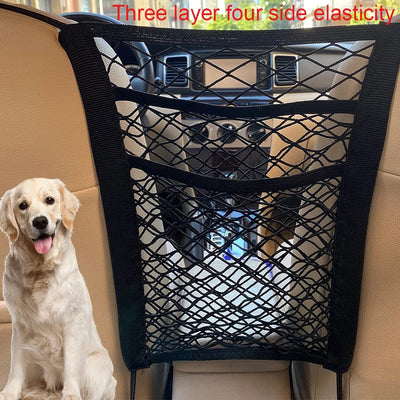 Automatic Mesh Pet Car Barrier – Safety Guard with Storage Bag