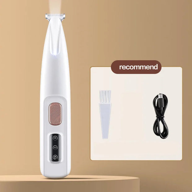 Waterproof Dog Paw Trimmer – LED Light & Display, Wide Blade