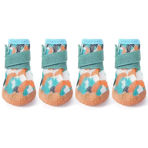 Breathable Mesh Dog Shoes – Anti-Slip Puppy Booties for Hot Pavement