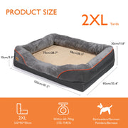 Large Dog Bed – Soft, Anti-Allergy Fleece with Washable Waterproof Cover