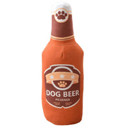 Plush Beer Bottle Dog Toy – Squeaky & Teeth-Cleaning Fun