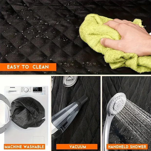 Waterproof Dog Car Seat Hammock – Mesh Window & Anti-Slip Back Seat Cover