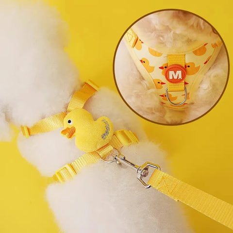 Cartoon Duck Pet Vest Set – Walk in Style!