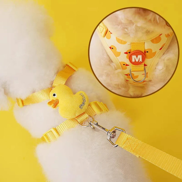 Cartoon Duck Pet Vest Set – Walk in Style!
