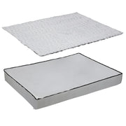 Orthopedic Calming Dog Bed – Gray, Multiple Sizes with Removable Cover