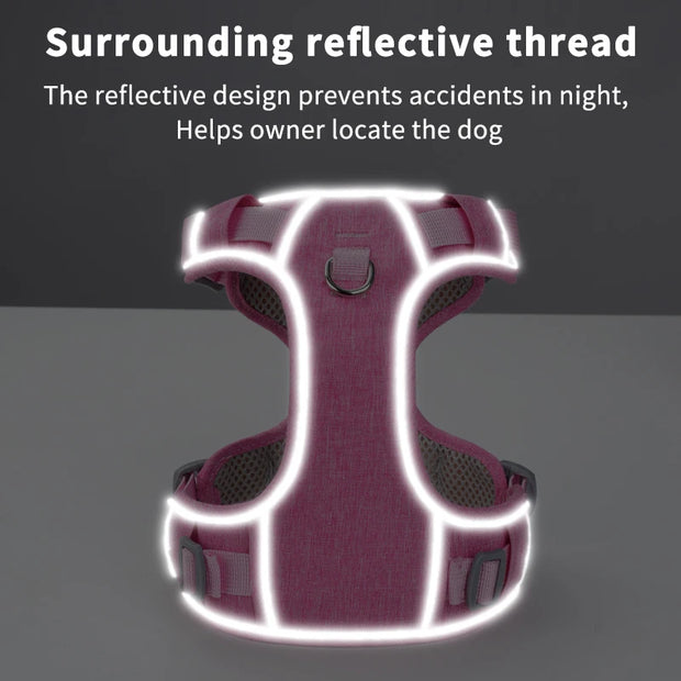 Reflective Mesh Dog Harness – Adjustable & Comfy Control