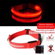 LED Dog Collar Light – Anti-Lost Night Glow with USB/Battery Option